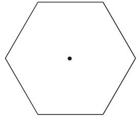 Hexágono con triángulos equiláteros